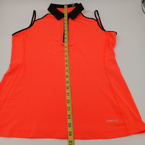 ANNIKA WOMENS ORANGE GOLF POLO SHIRT TOP CB DRITEK 50+UPF - Picture 9 of 9
